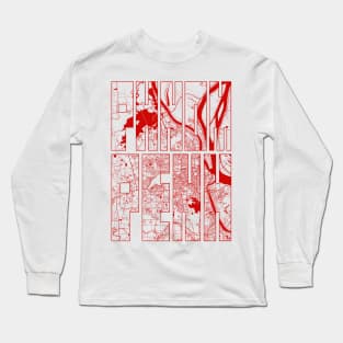 Phnom Penh, Cambodia City Map Typography - Oriental Long Sleeve T-Shirt